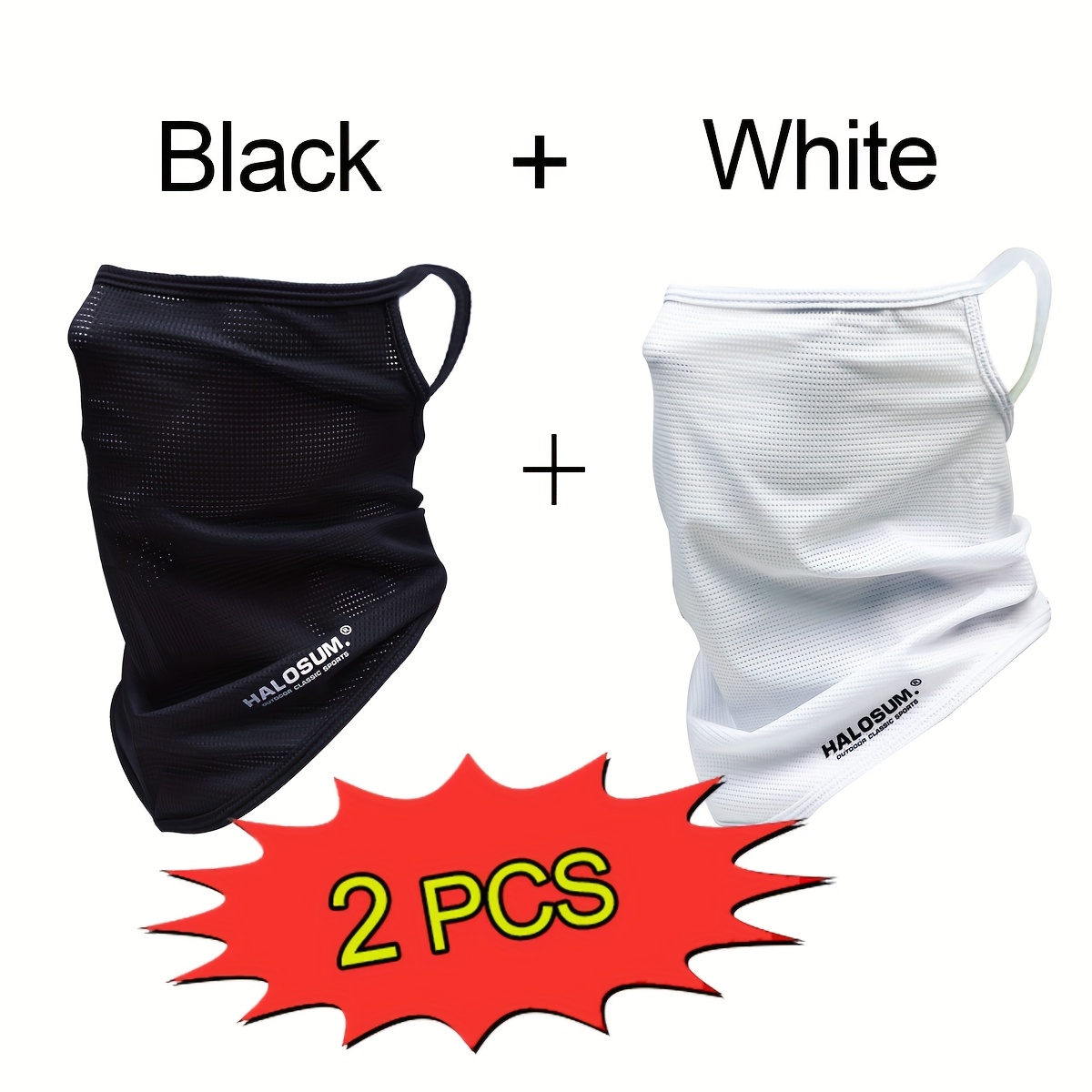 Sports Mask Breathable - 1/2 adet buz ipek yüz maskesi