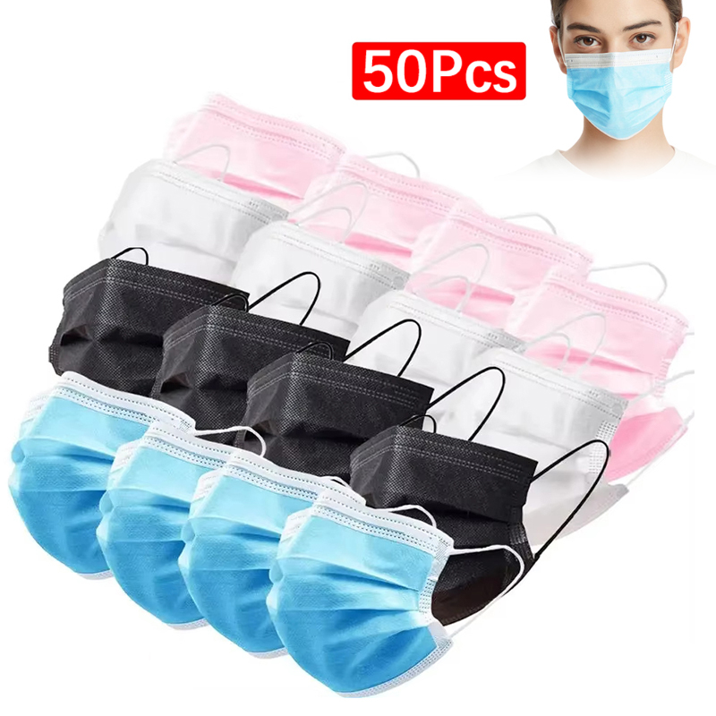 Disposable Mask Blue - 50 Adet 3 katmanlı Maske Yüz
